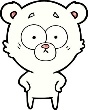 Bir insan tarafından çizilmiş kutup ayısı karikatürü