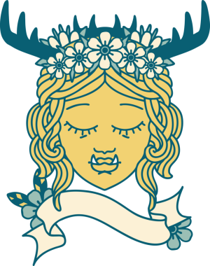 Retro Dövme Biçimli Ork karakteri bir insan tarafından çizilmiş