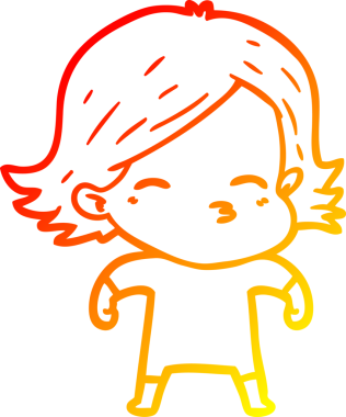 Bir insan tarafından çizilmiş bir karikatür kadın çizimi