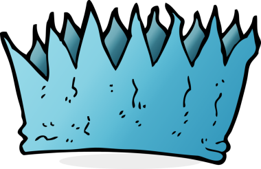 Bir insan tarafından çizilmiş karikatür kağıdı taç.