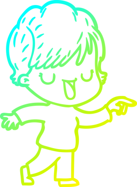 Bir insan tarafından çizilmiş bir karikatür kadın çizimi.