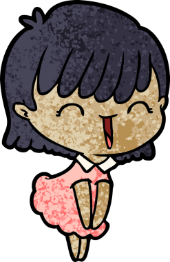 Bir insan tarafından çizilmiş karikatür kadın.