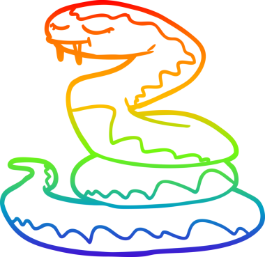 gökkuşağı gradyan çizgi çizimi bir insan tarafından çizilmiş bir çizgi yılan