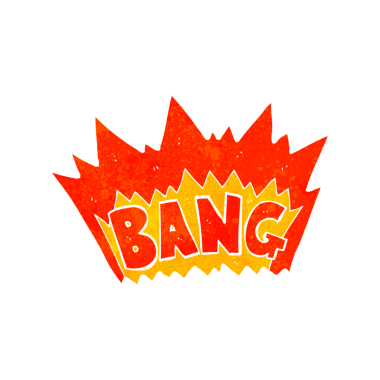 Bir insan tarafından çizilen el yazması retro çizgi film patlaması