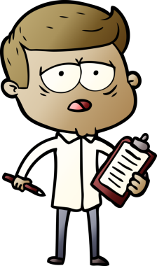 Bir insan tarafından çizilmiş yorgun bir adam.