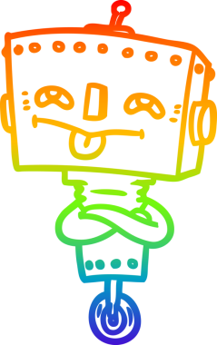 gökkuşağı gradyan çizgisi bir insan tarafından çizilmiş robot çizgi