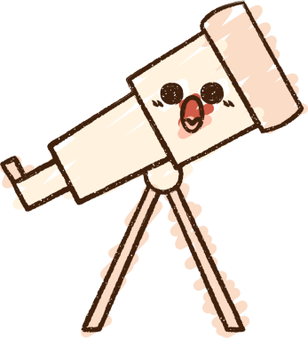 Bir insan tarafından çizilen Teleskop Tebeşiri