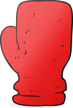 Bir insan tarafından çizilmiş serbest çizim boks eldiveni.