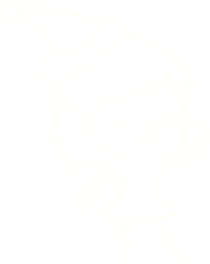 Bir insan tarafından çizilen Noel Elf Tebeşiri