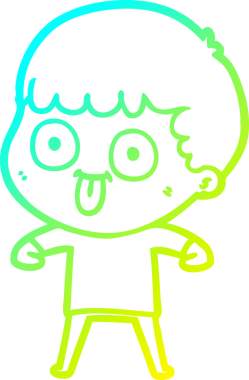 Bir insan tarafından çizilmiş soğuk çizgi çizgi film karakteri.