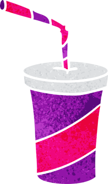 Bir insan tarafından çizilmiş el yapımı fast food karikatürü.