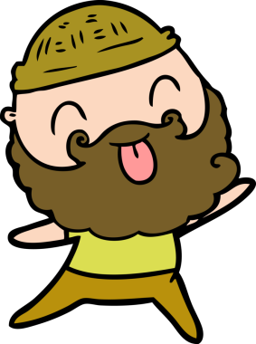 Bir insan tarafından çizilmiş sakallı bir adam.