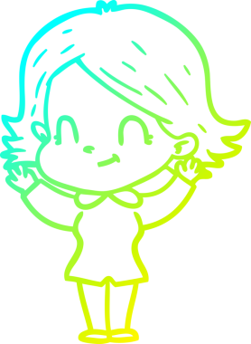 Bir insan tarafından çizilmiş soğuk gradyan çizgi çizimi.