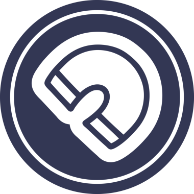 Bir insan tarafından çizilmiş geleneksel mıknatıs dairesel simgesi