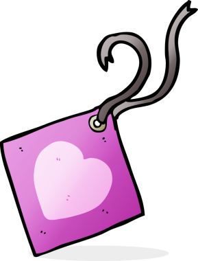 bir insan tarafından çizilmiş karikatür hediye etiketi