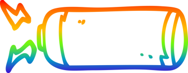 gökkuşağı gradyan çizgi çizimi bir insan tarafından çizilmiş bir karikatür pil