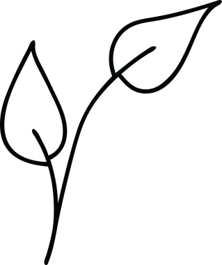 Bir insan tarafından çizilmiş bir yaprak karikatürü