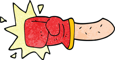 Bir insan tarafından çizilmiş karalama yumruğu.