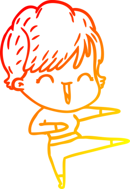 Bir insan tarafından çizilmiş gülen bir karikatür çizimi.