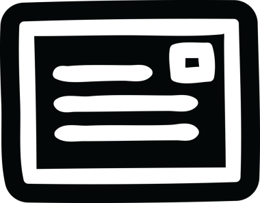 bir insan tarafından çizilmiş zarf harf simgesi