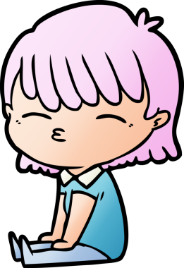 Bir insan tarafından çizilmiş karikatür kadın.