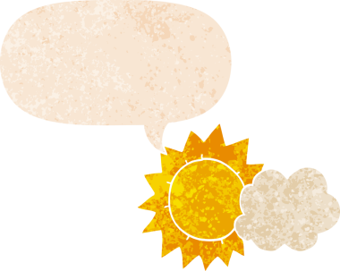 grunge 'da konuşma baloncuğu olan karikatür havası bir insan tarafından çizilmiş gerilimli retro doku