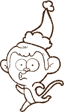 Bir insan tarafından çizilen Çılgın Maymun Kömürü