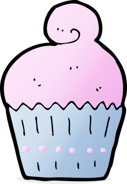 Bir insan tarafından çizilmiş bir kek.