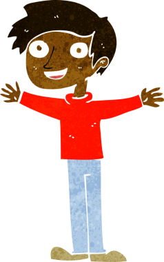 Bir insan tarafından çizilmiş karikatürist hevesli adam