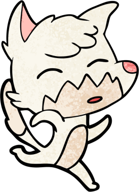 bir insan tarafından çizilmiş tilki çizgi filmi