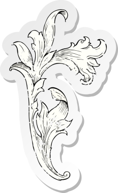 Geleneksel bir elin, insan eliyle çizilmiş gerilmiş depresif çıkartması.