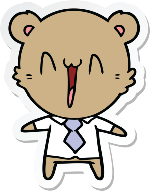 Bir insan tarafından çizilmiş mutlu ayı karikatürü.