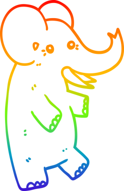 gökkuşağı gradyanı bir insan tarafından çizilmiş bir fil çizimi