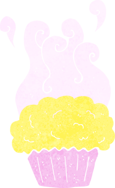 Bir insan tarafından çizilmiş bir kek.