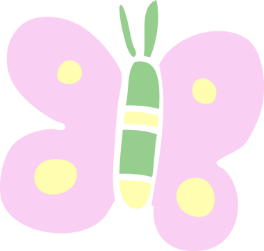 Bir insan tarafından çizilmiş karalama kelebeği.