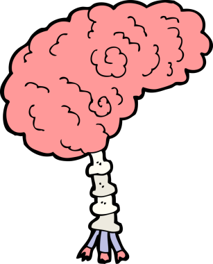 bir insan tarafından çizilmiş çizgi film beyni