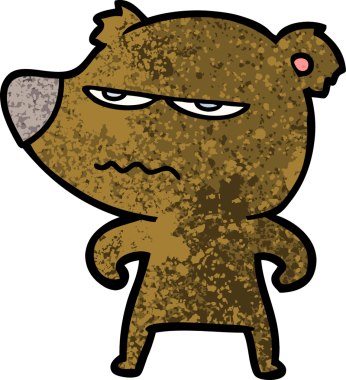 Bir insan tarafından çizilmiş bir çizgi film karakteri.