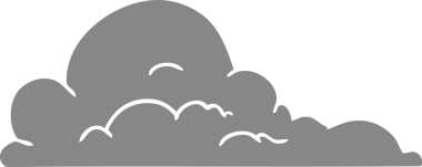 Bir insan tarafından çizilmiş beyaz büyük bulutların karalamaları.