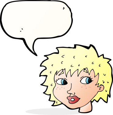 Bir insan tarafından çizilmiş konuşma balonlu bir karikatür.