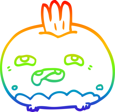 gökkuşağı gradyan çizgi çizimi bir insan tarafından çizilmiş mutlu kök sebze