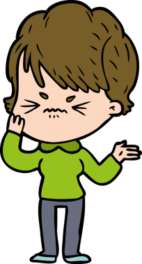 Bir insan tarafından çizilmiş, hayal kırıklığına uğramış bir kadın.