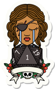 Bir insan tarafından çizilmiş doğal bir rulo ile ağlayan bir insan hırsızının çıkartması.