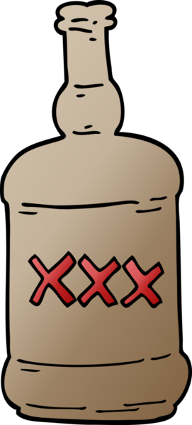 Bir insan tarafından çizilmiş karalama ruhları şişesi.