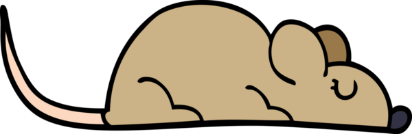 Bir insan tarafından çizilmiş küçük bir fare.