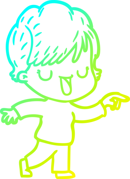 Bir insan tarafından çizilmiş bir karikatür kadın çizimi.