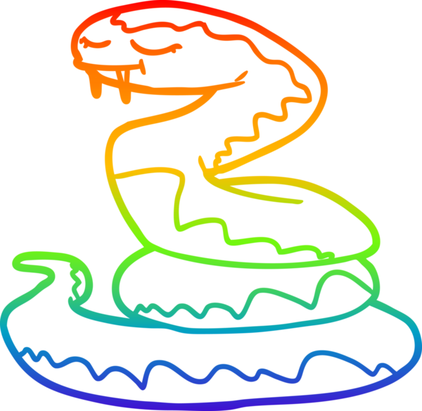 gökkuşağı gradyan çizgi çizimi bir insan tarafından çizilmiş bir çizgi yılan