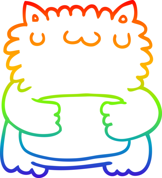 gökkuşağı gradyan çizgi çizimi bir insan tarafından çizilmiş bir çizgi ayı