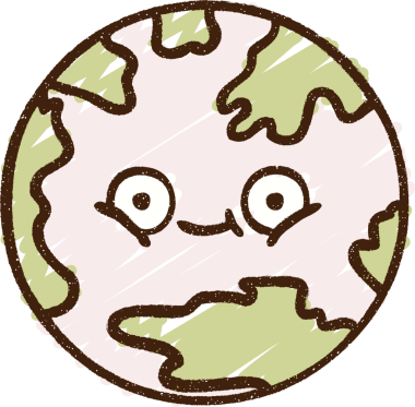 Bir insan tarafından çizilen Dünya Tebeşiri Gezegeni