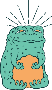 Bir insan tarafından çizilmiş geleneksel bir dövme karakteri çizimi