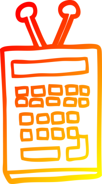 Bir insan tarafından çizilen karikatür çiziminin sıcak gradyan çizimi